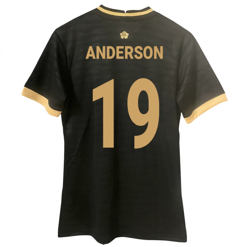 Men Football Panama Iván Anderson #19 Black Away Jersey 24-26 T-Shirt