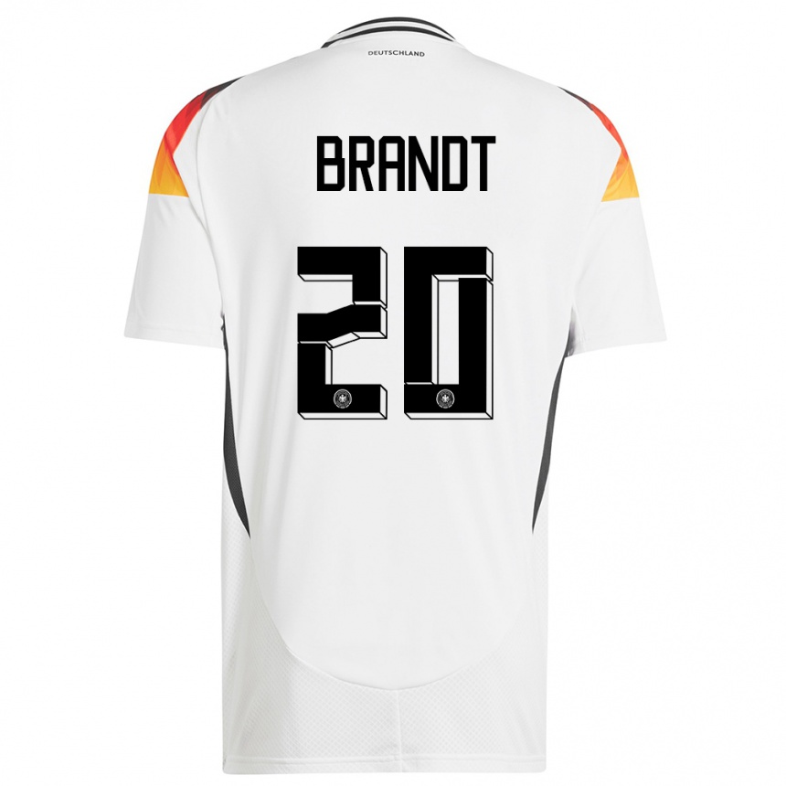 Women Football Germany Julian Brandt #20 White Home Jersey 24-26 T-Shirt