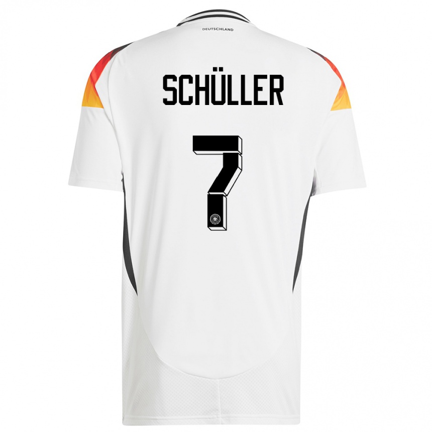 Women Football Germany Lea Schuller #7 White Home Jersey 24-26 T-Shirt