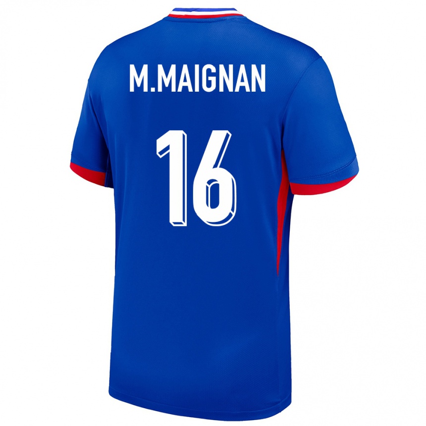 Women Football France Mike Maignan #16 Blue Home Jersey 24-26 T-Shirt
