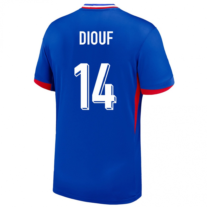 Women Football France Andy Diouf #14 Blue Home Jersey 24-26 T-Shirt