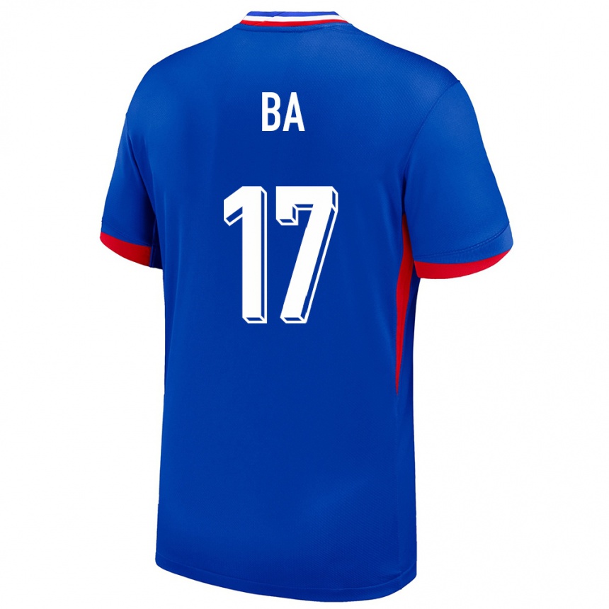 Women Football France Abdoullah Ba #17 Blue Home Jersey 24-26 T-Shirt