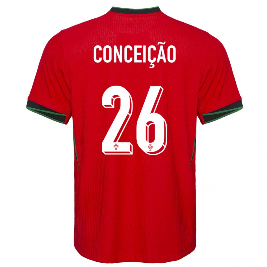Women Football Portugal Francisco Conceicao #26 Red Home Jersey 24-26 T-Shirt