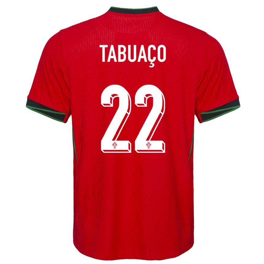Women Football Portugal Goncalo Tabuaco #22 Red Home Jersey 24-26 T-Shirt
