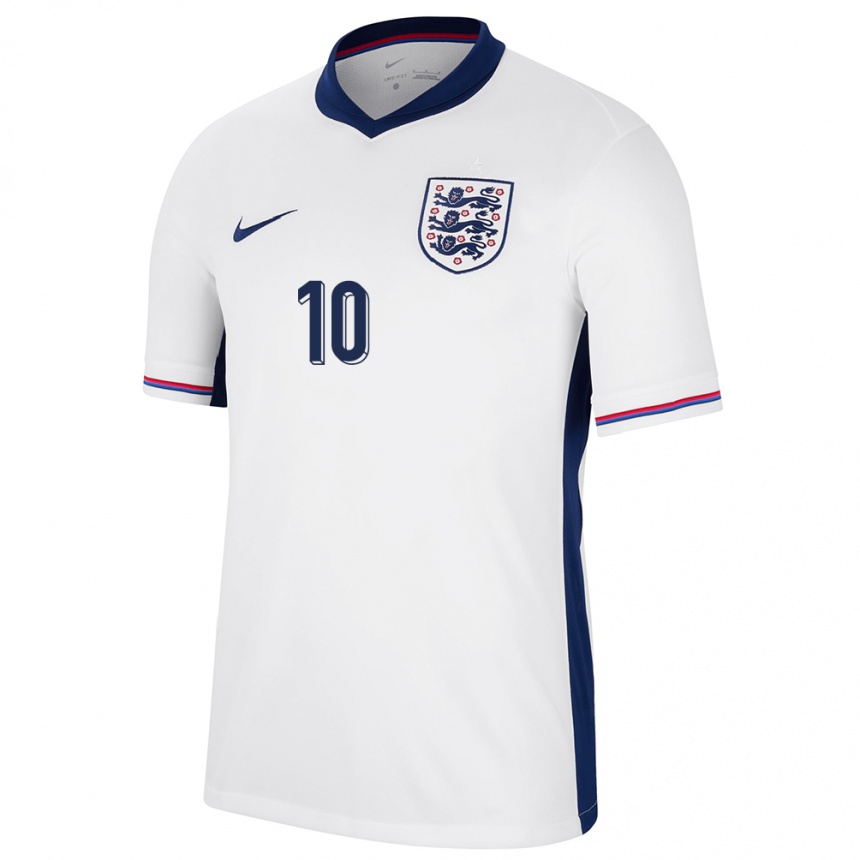Women Football England Raheem Sterling #10 White Home Jersey 24-26 T-Shirt