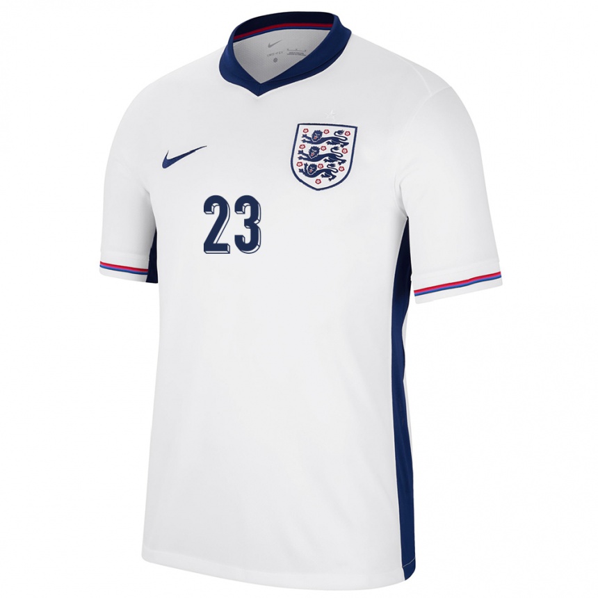 Women Football England Dean Henderson #23 White Home Jersey 24-26 T-Shirt