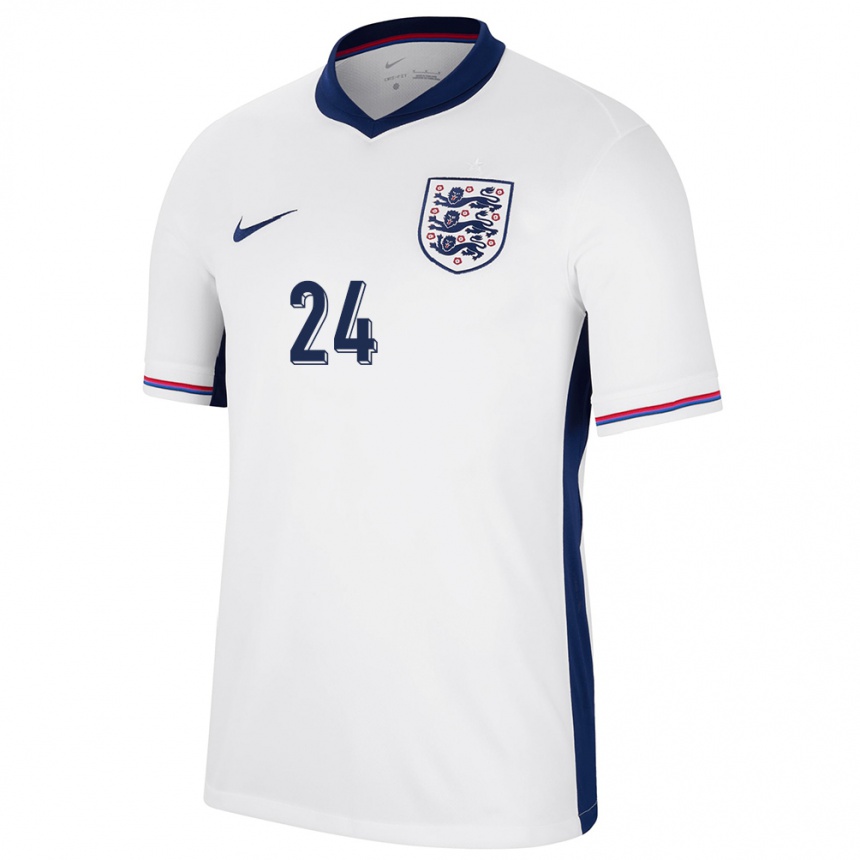 Women Football England Cole Palmer #24 White Home Jersey 24-26 T-Shirt