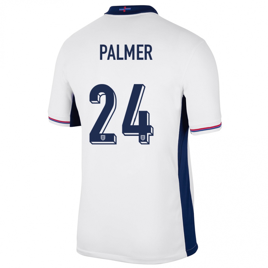 Women Football England Cole Palmer #24 White Home Jersey 24-26 T-Shirt