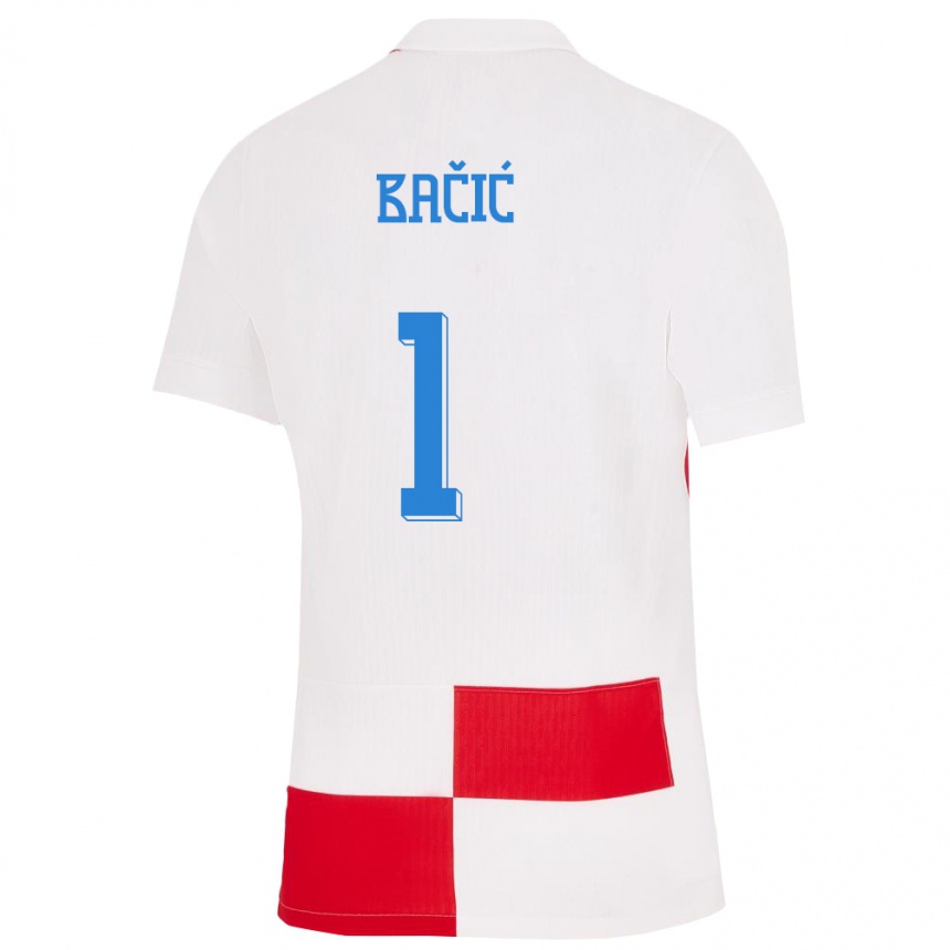 Women Football Croatia Doris Bacic #1 White Red Home Jersey 24-26 T-Shirt