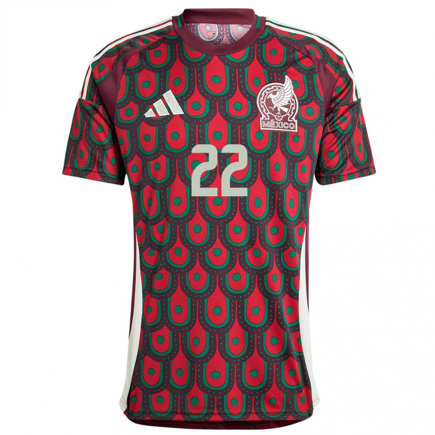 Women Football Mexico Hirving Lozano #22 Maroon Home Jersey 24-26 T-Shirt