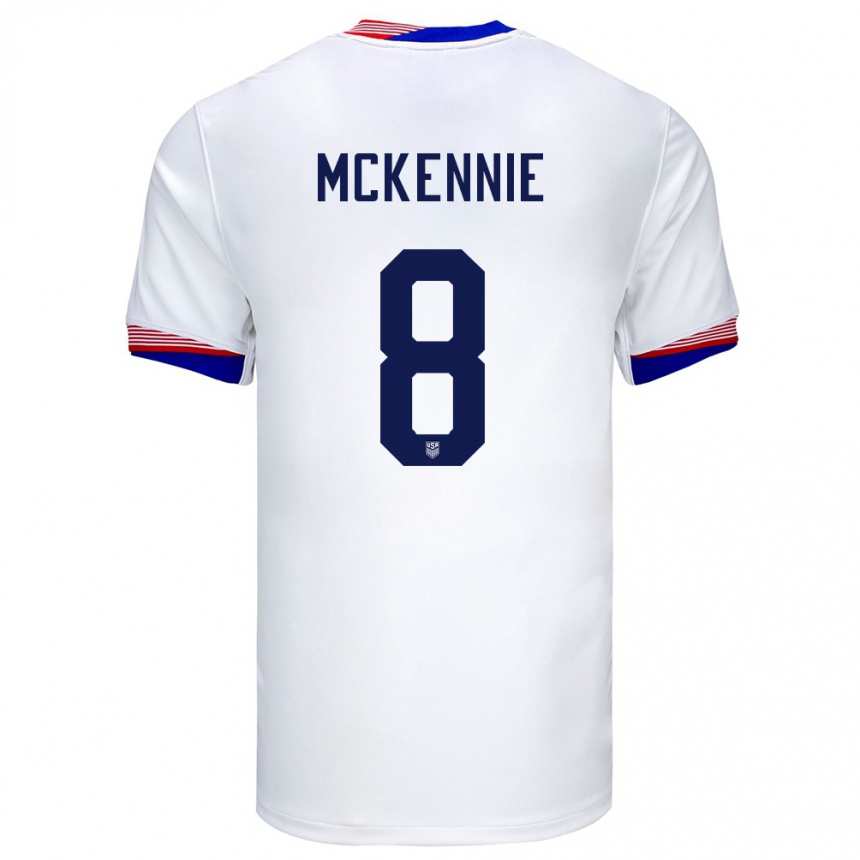 Women Football United States Weston Mckennie #8 White Home Jersey 24-26 T-Shirt