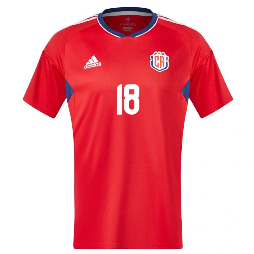 Women Football Costa Rica Bayron Mora #18 Red Home Jersey 24-26 T-Shirt