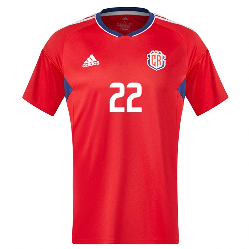 Women Football Costa Rica Carlos Martinez #22 Red Home Jersey 24-26 T-Shirt