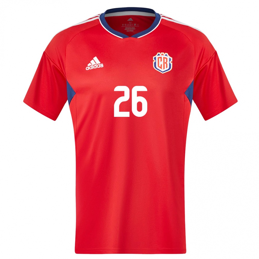 Women Football Costa Rica Douglas Sequeira #26 Red Home Jersey 24-26 T-Shirt