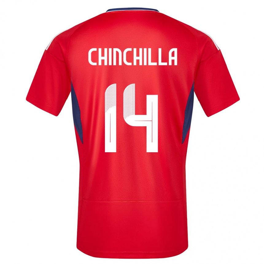 Women Football Costa Rica Priscila Chinchilla #14 Red Home Jersey 24-26 T-Shirt