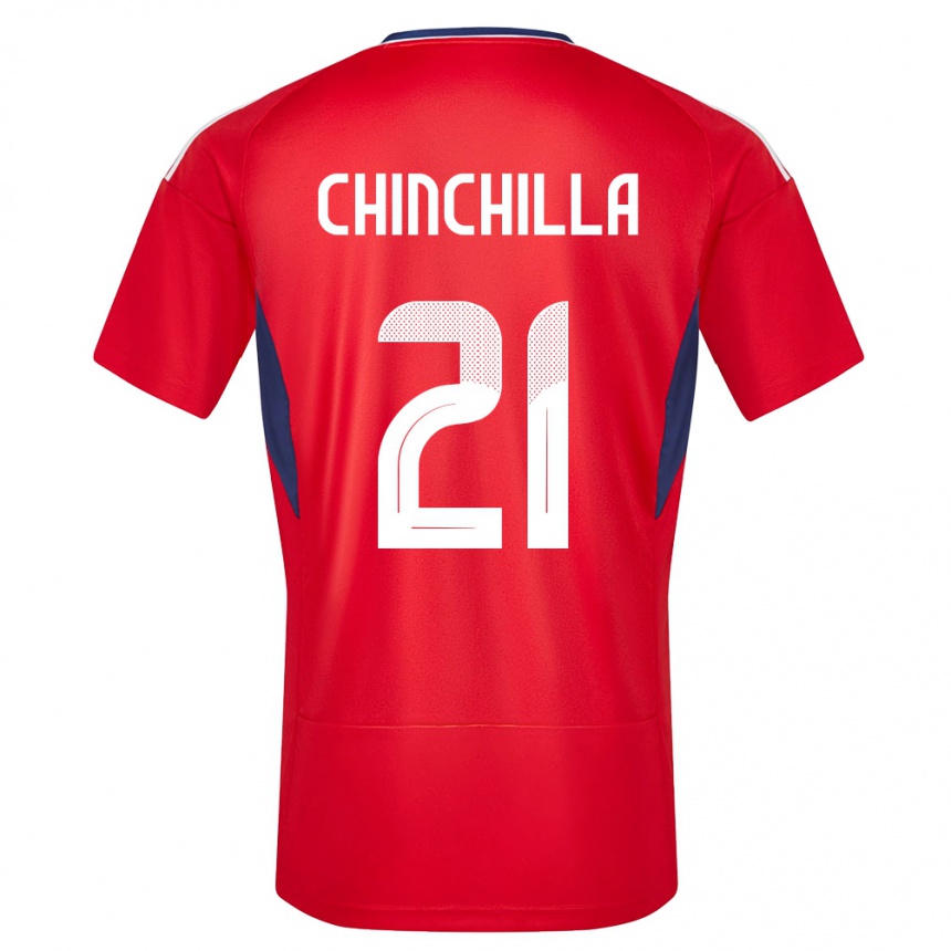 Women Football Costa Rica Viviana Chinchilla #21 Red Home Jersey 24-26 T-Shirt