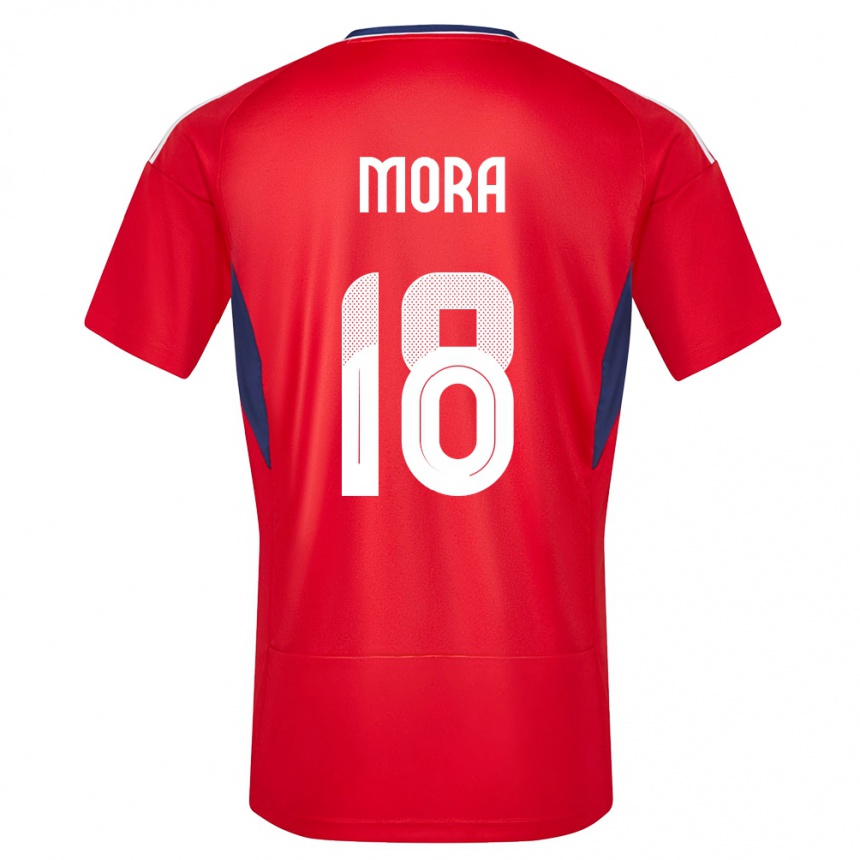 Women Football Costa Rica Bayron Mora #18 Red Home Jersey 24-26 T-Shirt