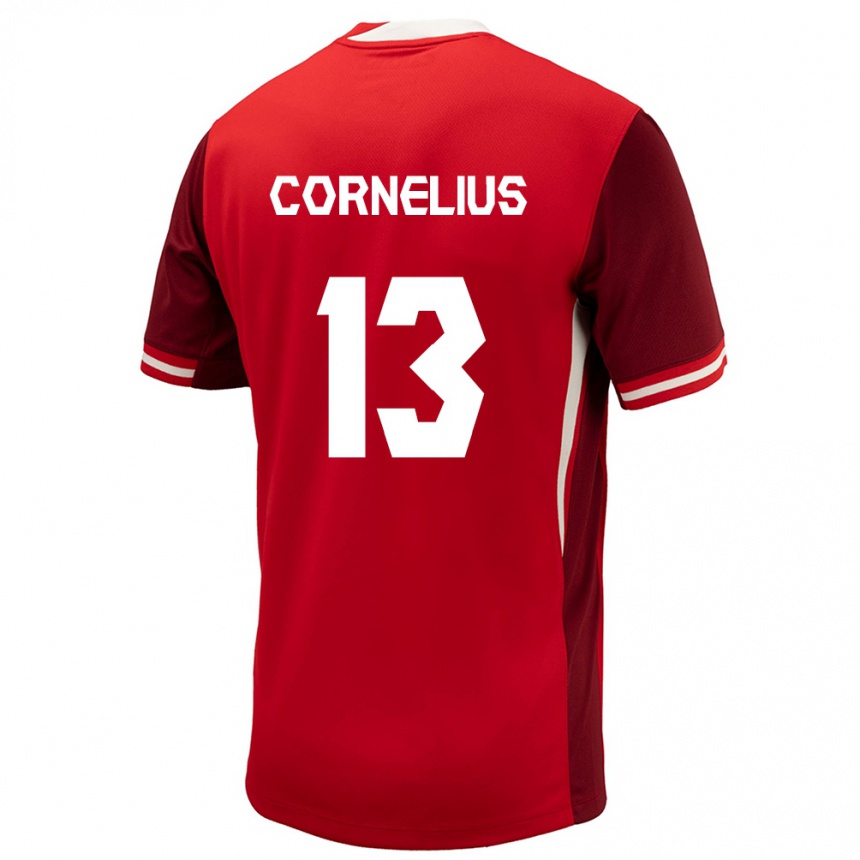 Women Football Canada Derek Cornelius #13 Red Home Jersey 24-26 T-Shirt