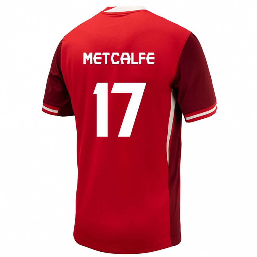 Women Football Canada Patrick Metcalfe #17 Red Home Jersey 24-26 T-Shirt