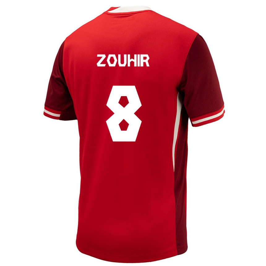 Women Football Canada Rida Zouhir #8 Red Home Jersey 24-26 T-Shirt