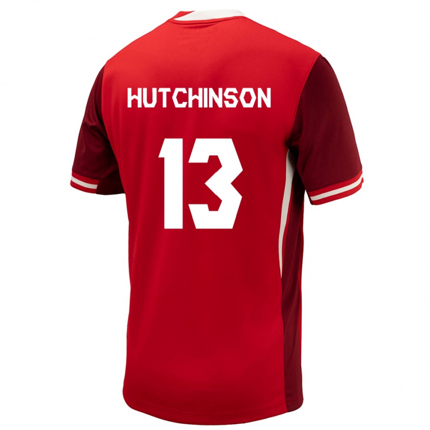 Women Football Canada Atiba Hutchinson #13 Red Home Jersey 24-26 T-Shirt