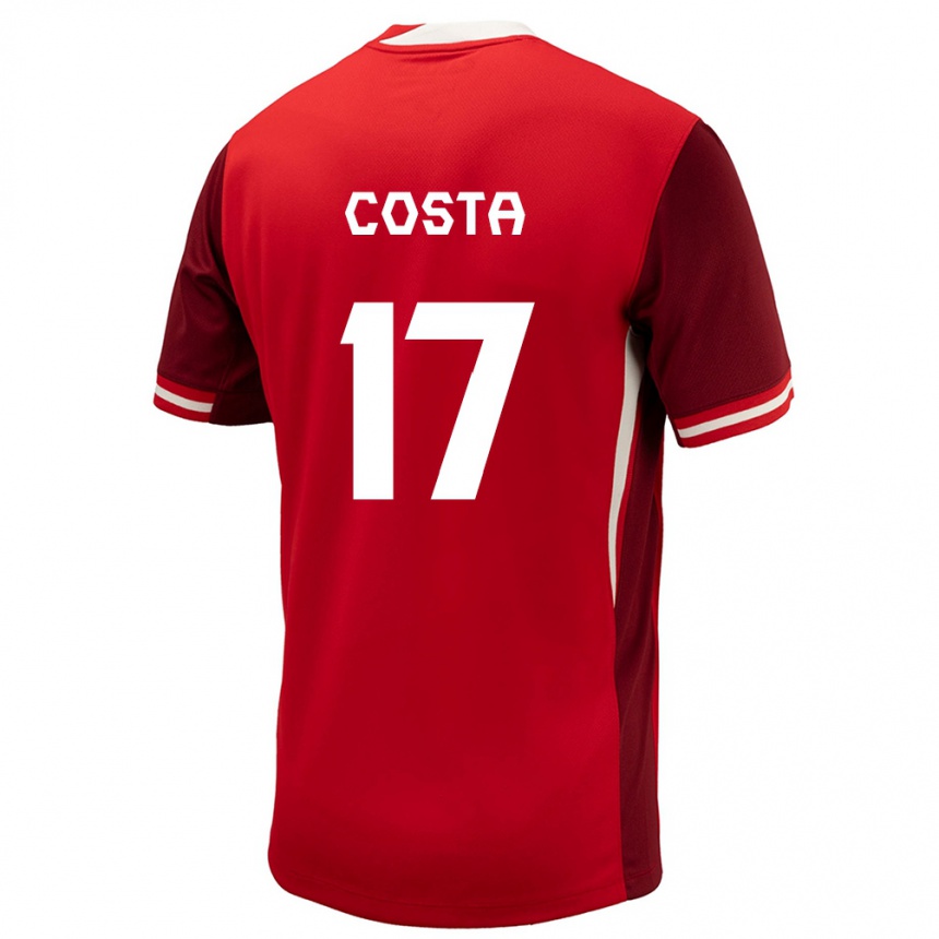 Women Football Canada Jesse Costa #17 Red Home Jersey 24-26 T-Shirt