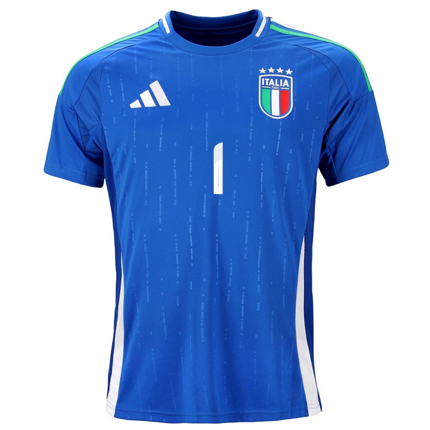 Women Football Italy Laura Giuliani #1 Blue Home Jersey 24-26 T-Shirt