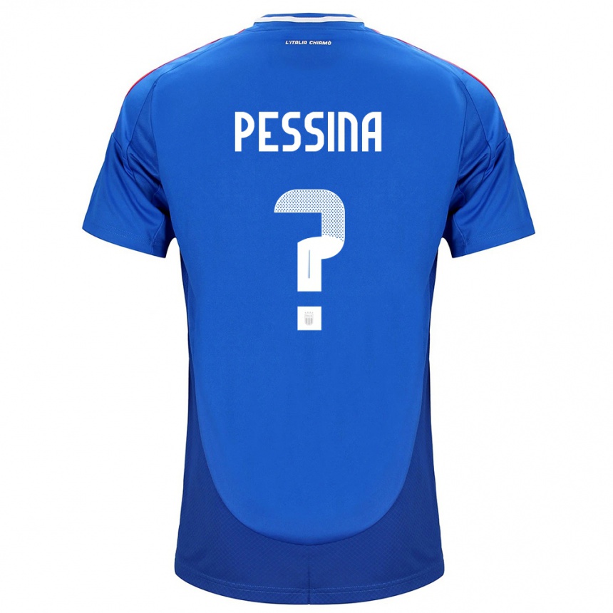 Women Football Italy Massimo Pessina #0 Blue Home Jersey 24-26 T-Shirt