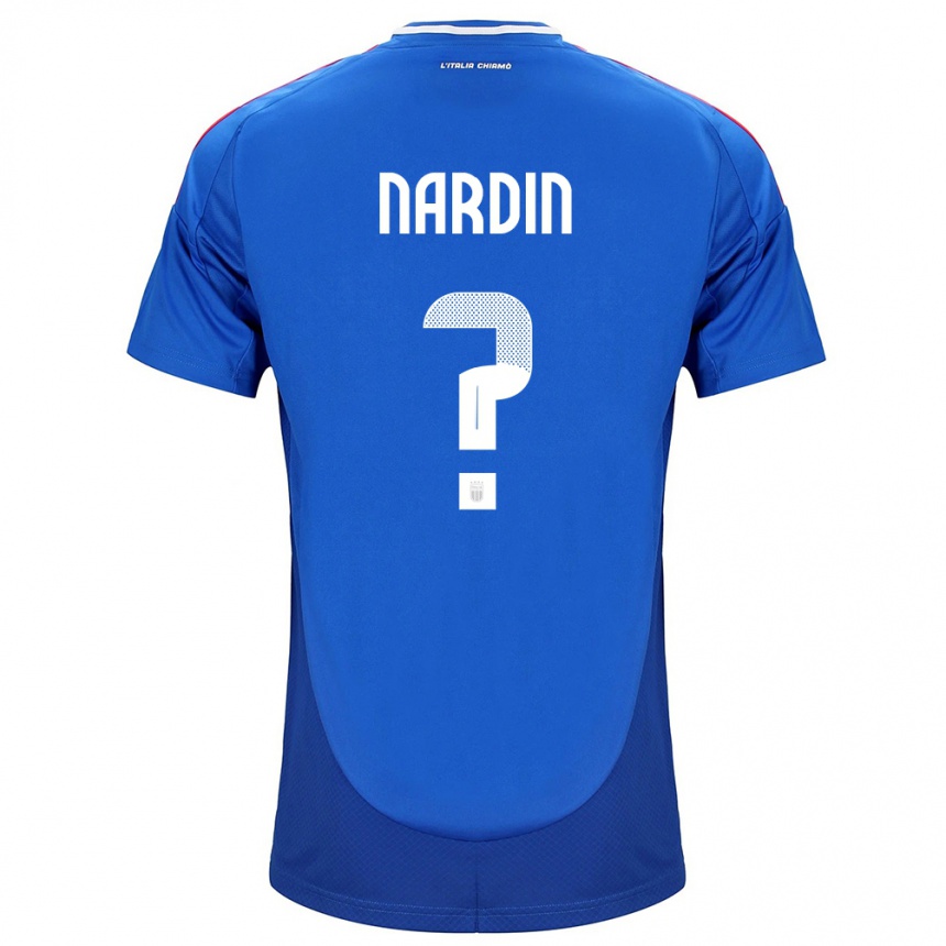 Women Football Italy Federico Nardin #0 Blue Home Jersey 24-26 T-Shirt