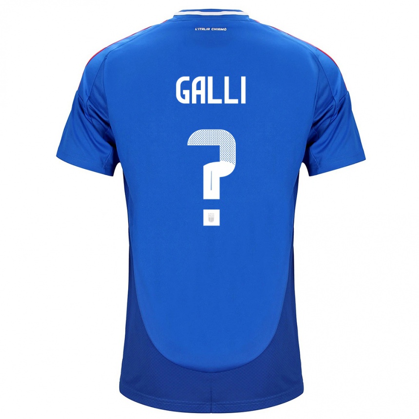 Women Football Italy Aurora Galli #0 Blue Home Jersey 24-26 T-Shirt