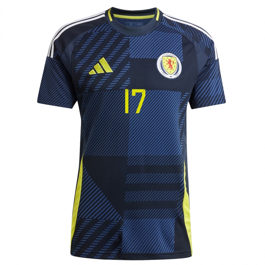 Women Football Scotland Jacob Macintyre #17 Dark Blue Home Jersey 24-26 T-Shirt