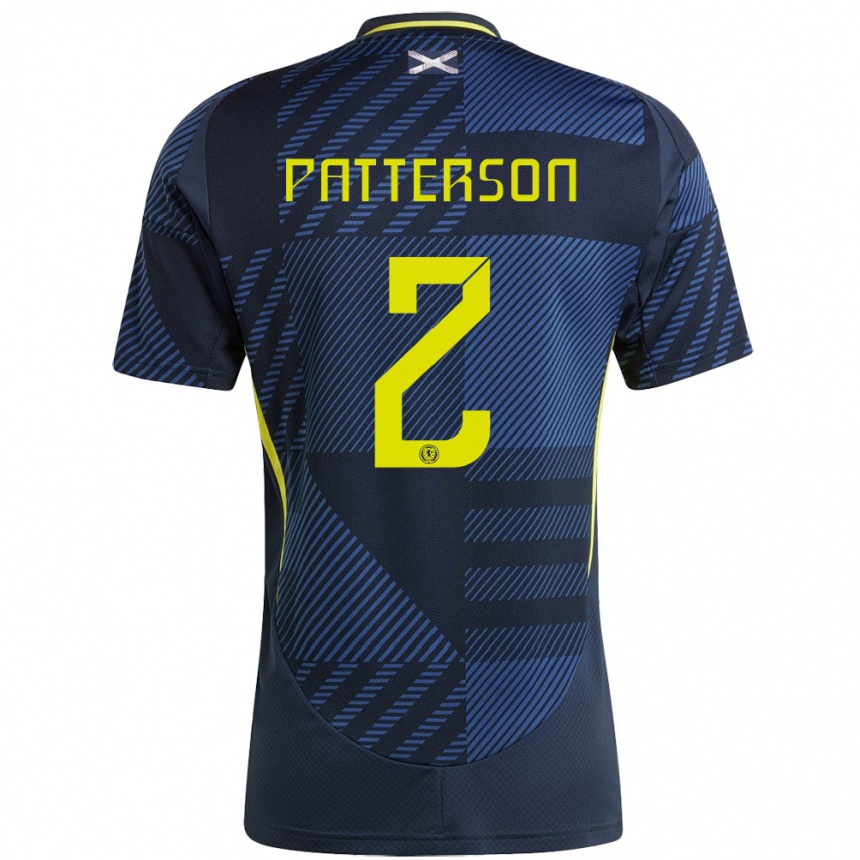 Women Football Scotland Nathan Patterson #2 Dark Blue Home Jersey 24-26 T-Shirt