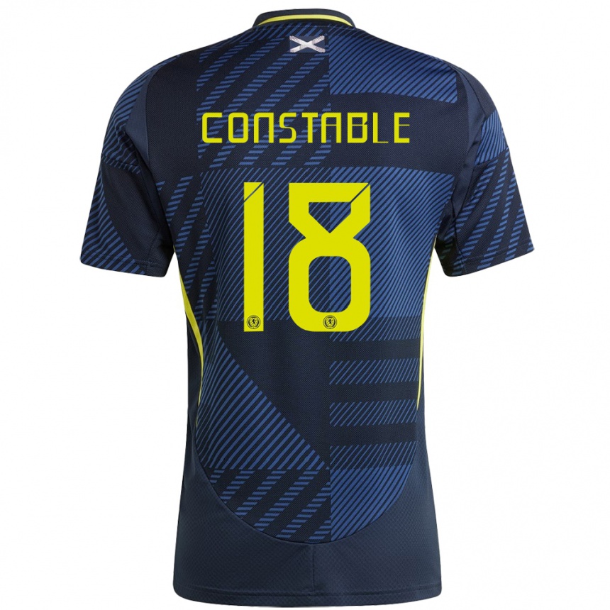 Women Football Scotland Scott Constable #18 Dark Blue Home Jersey 24-26 T-Shirt