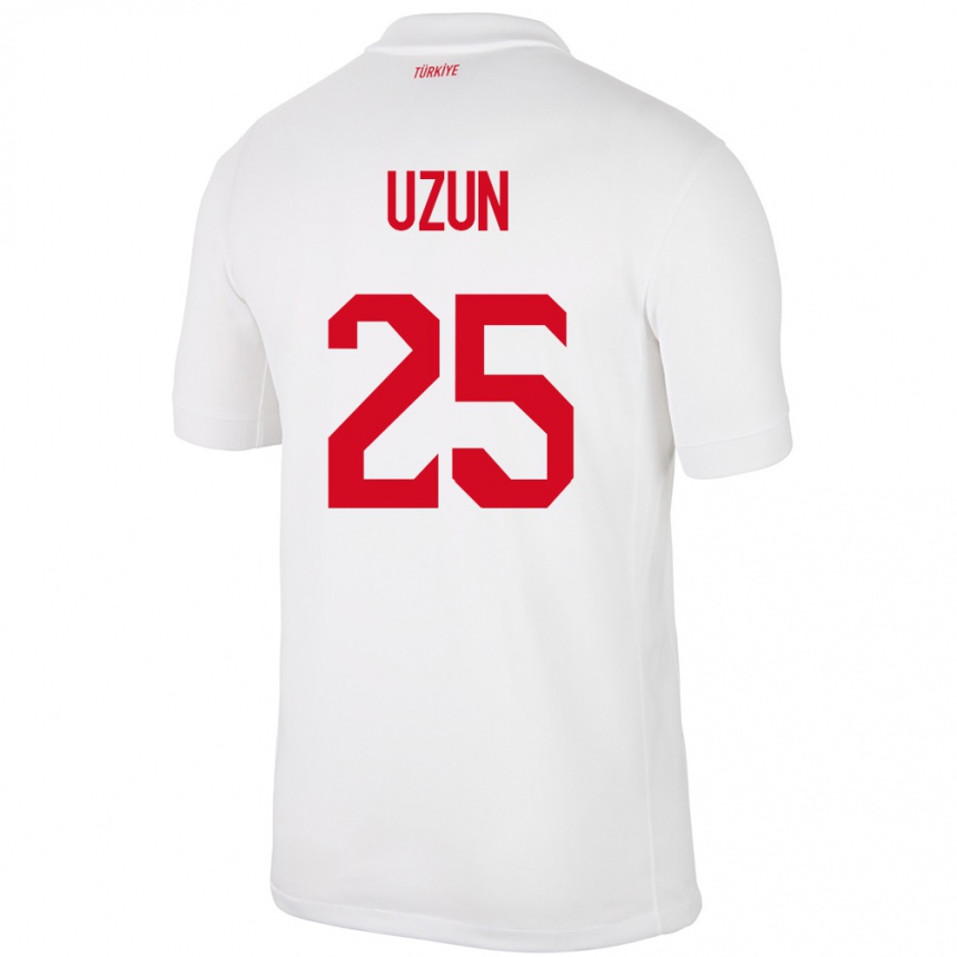 Women Football Turkey Can Uzun #25 White Home Jersey 24-26 T-Shirt