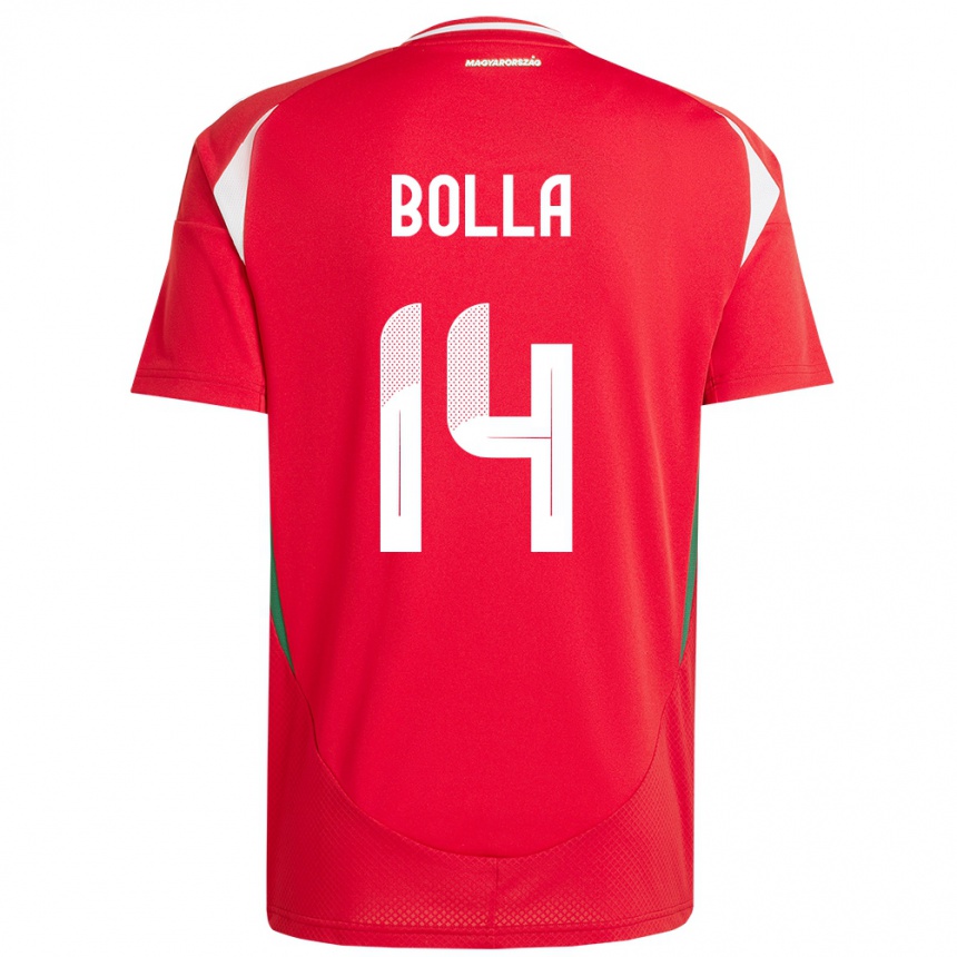 Women Football Hungary Bendegúz Bolla #14 Red Home Jersey 24-26 T-Shirt