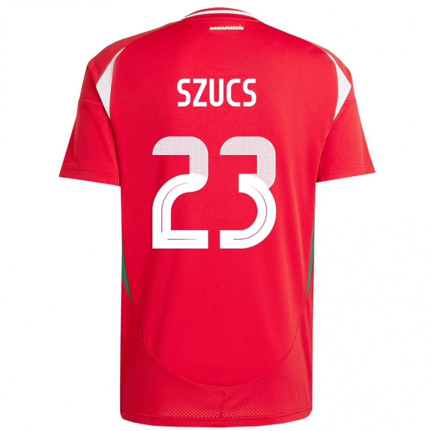 Women Football Hungary Tamás Szűcs #23 Red Home Jersey 24-26 T-Shirt
