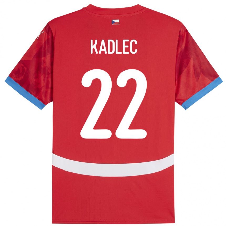 Women Football Czech Republic Adam Kadlec #22 Red Home Jersey 24-26 T-Shirt