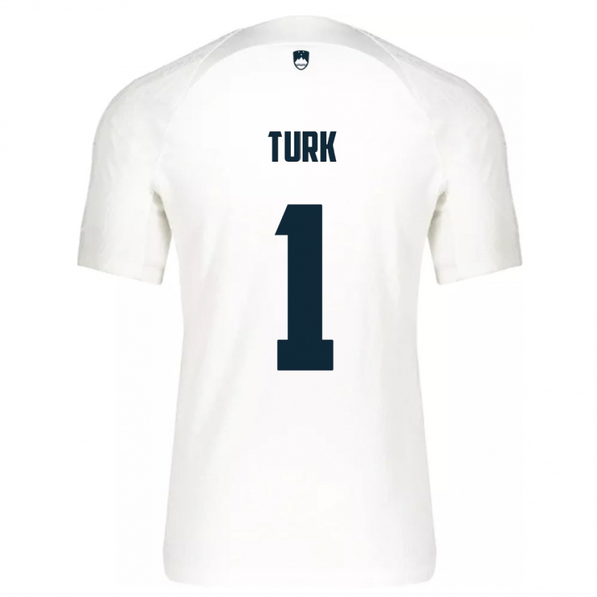 Women Football Slovenia Martin Turk #1 White Home Jersey 24-26 T-Shirt