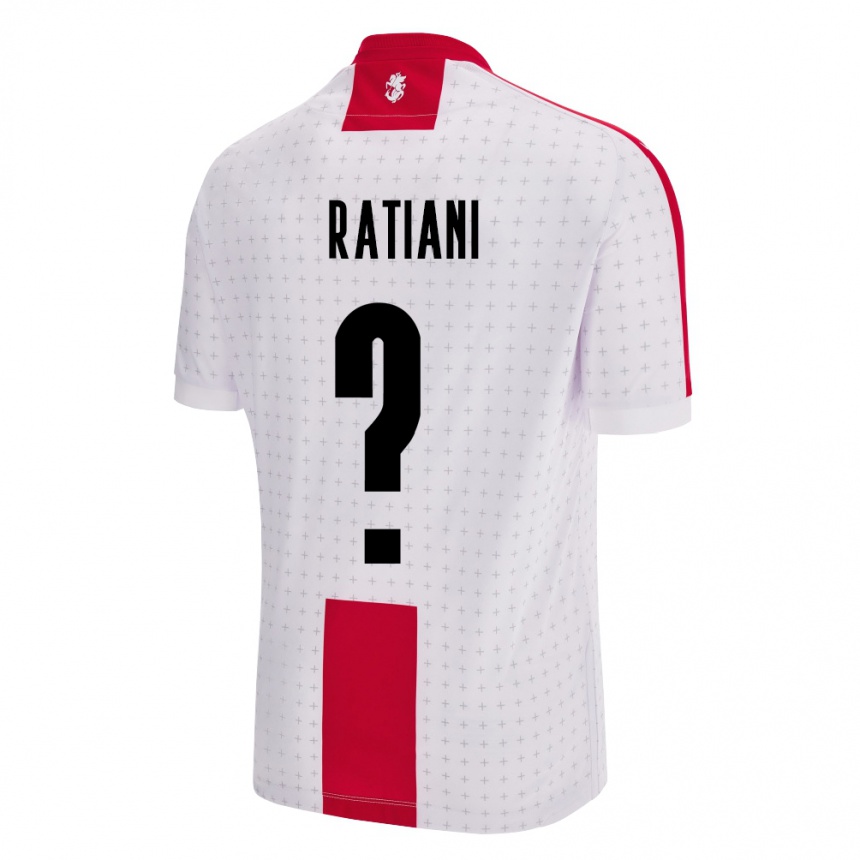 Women Football Georgia Sandro Ratiani #0 White Home Jersey 24-26 T-Shirt