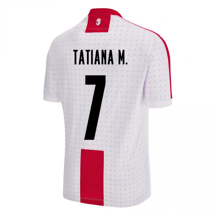 Women Football Georgia Tatiana Matveeva #7 White Home Jersey 24-26 T-Shirt