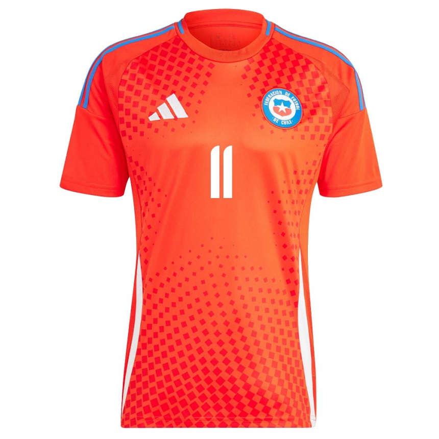 Women Football Chile Yessenia López #11 Red Home Jersey 24-26 T-Shirt