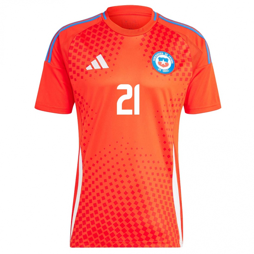 Women Football Chile Julián Alfaro #21 Red Home Jersey 24-26 T-Shirt