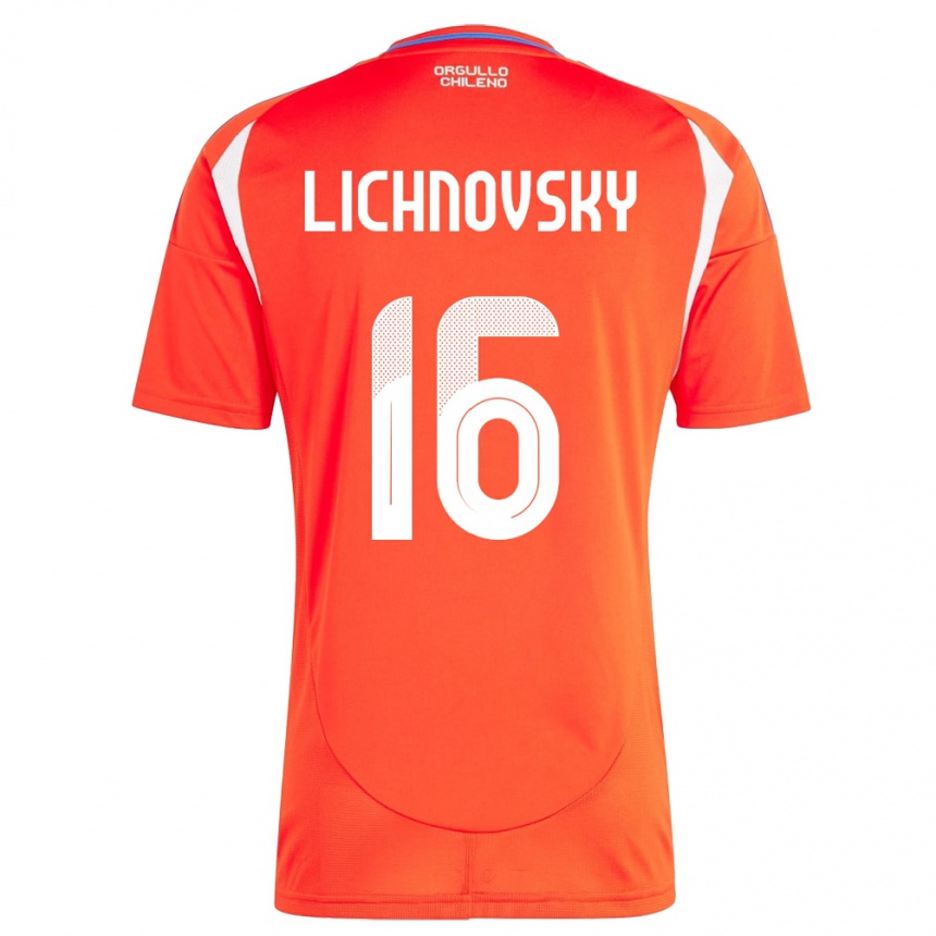 Women Football Chile Igor Lichnovsky #16 Red Home Jersey 24-26 T-Shirt