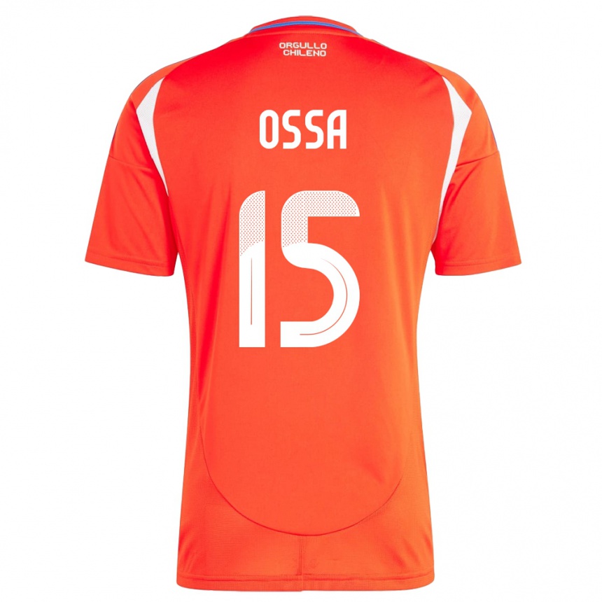 Women Football Chile Diego Ossa #15 Red Home Jersey 24-26 T-Shirt