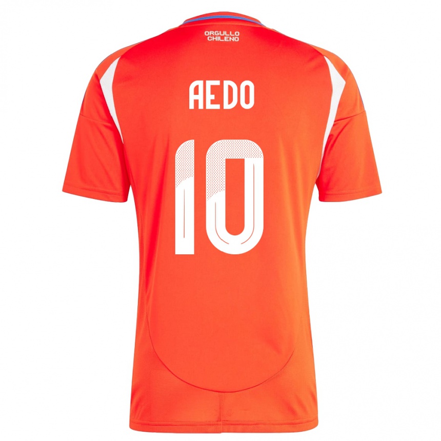 Women Football Chile Yanara Aedo #10 Red Home Jersey 24-26 T-Shirt