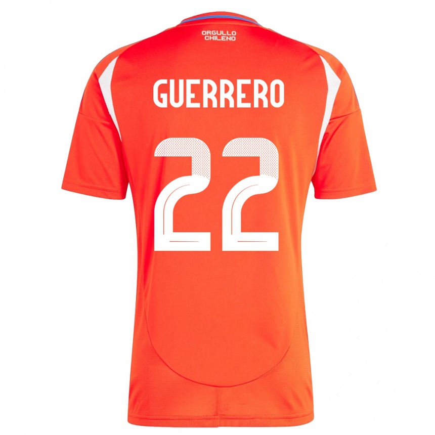 Women Football Chile Kathalina Guerrero #22 Red Home Jersey 24-26 T-Shirt