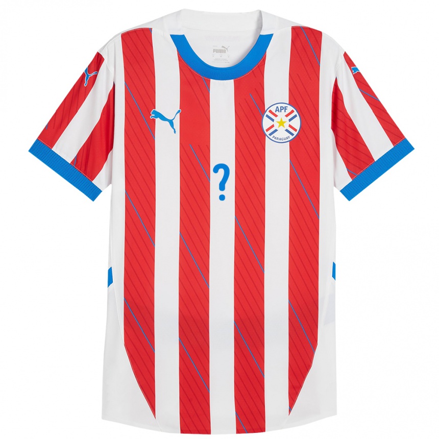 Women Football Paraguay Ivan Cabrera #0 White Red Home Jersey 24-26 T-Shirt