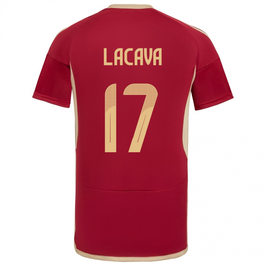 Women Football Venezuela Matías Lacava #17 Burgundy Home Jersey 24-26 T-Shirt