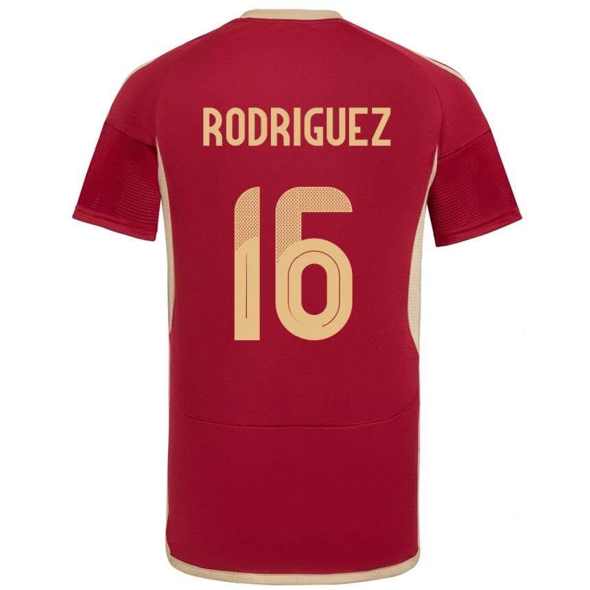 Women Football Venezuela Arianna Rodríguez #16 Burgundy Home Jersey 24-26 T-Shirt