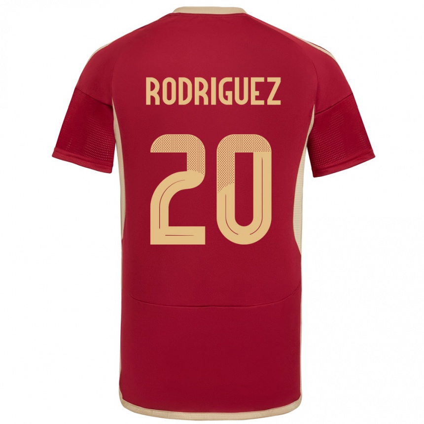 Women Football Venezuela Dayana Rodríguez #20 Burgundy Home Jersey 24-26 T-Shirt